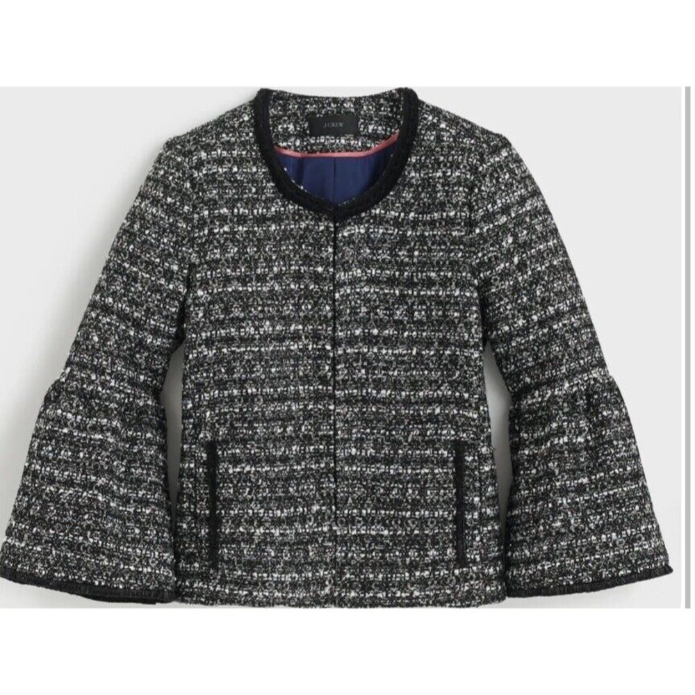 Nwt j.crew Tweed Jacket Bell Sleeve Size 2
